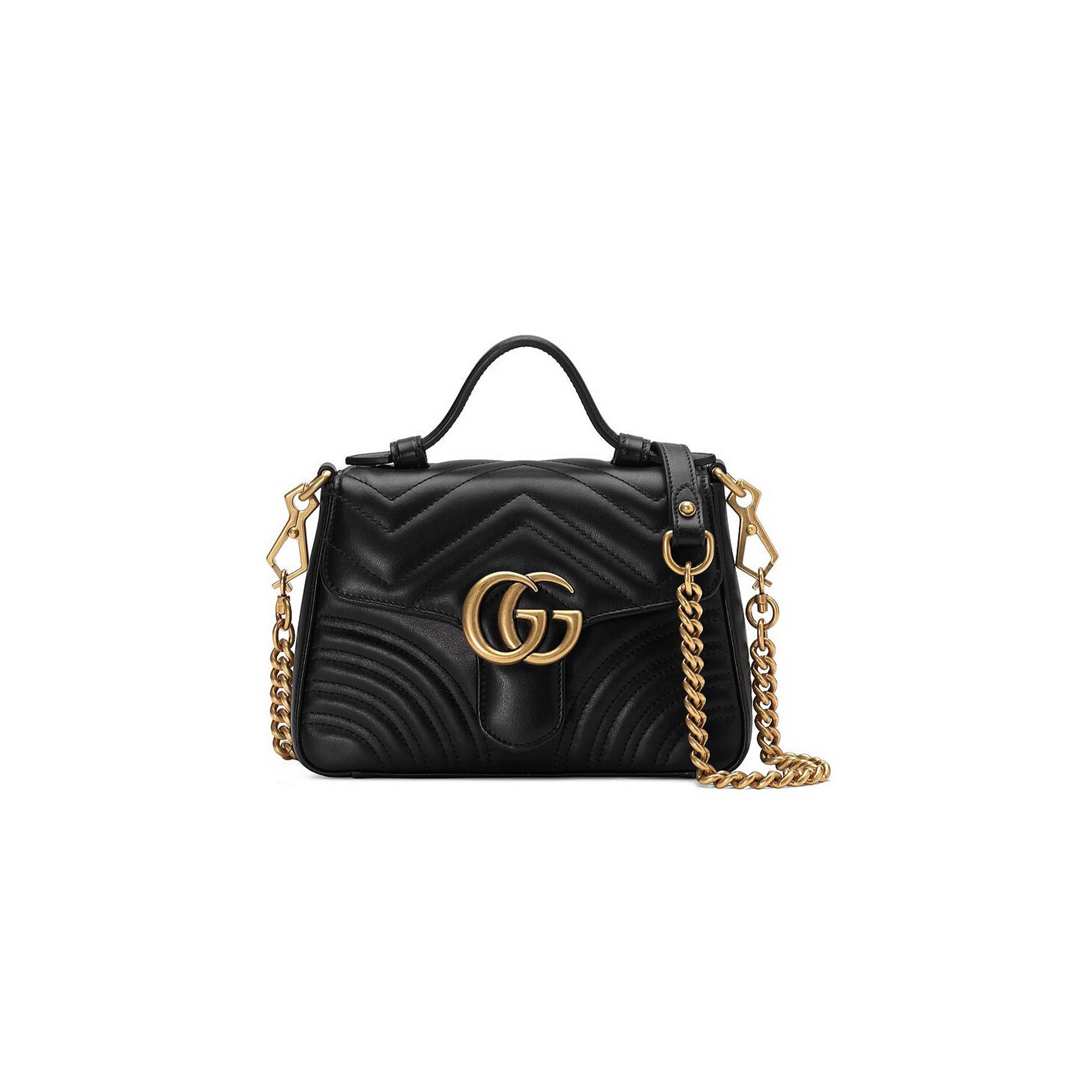 GUCCI GG MARMONT MINI TOP HANDLE BAG (21*15.5*8cm)