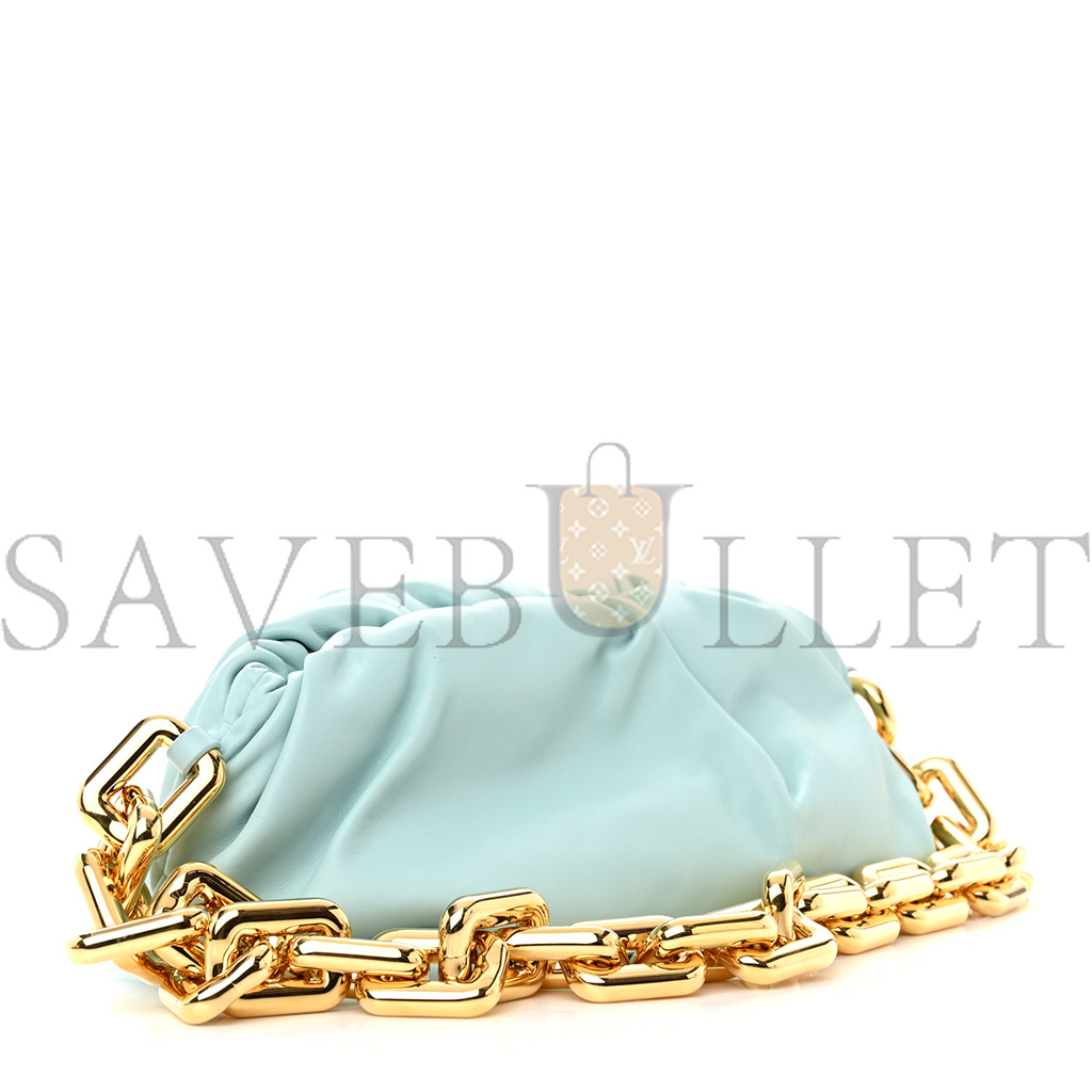 BOTTEGA VENETA CALFSKIN THE POUCH CHAIN SPEARMINT  (30*15*10cm)