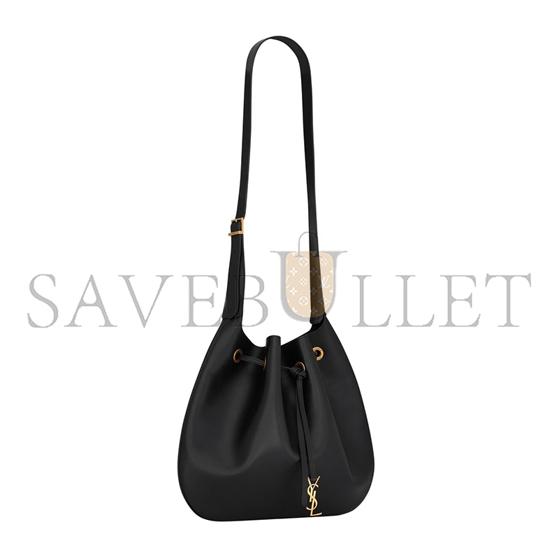 YSL PARIS VII LARGE FLAT HOBO BAG IN SMOOTH LEATHER 697941AAAMD1000 (44*33*2cm)