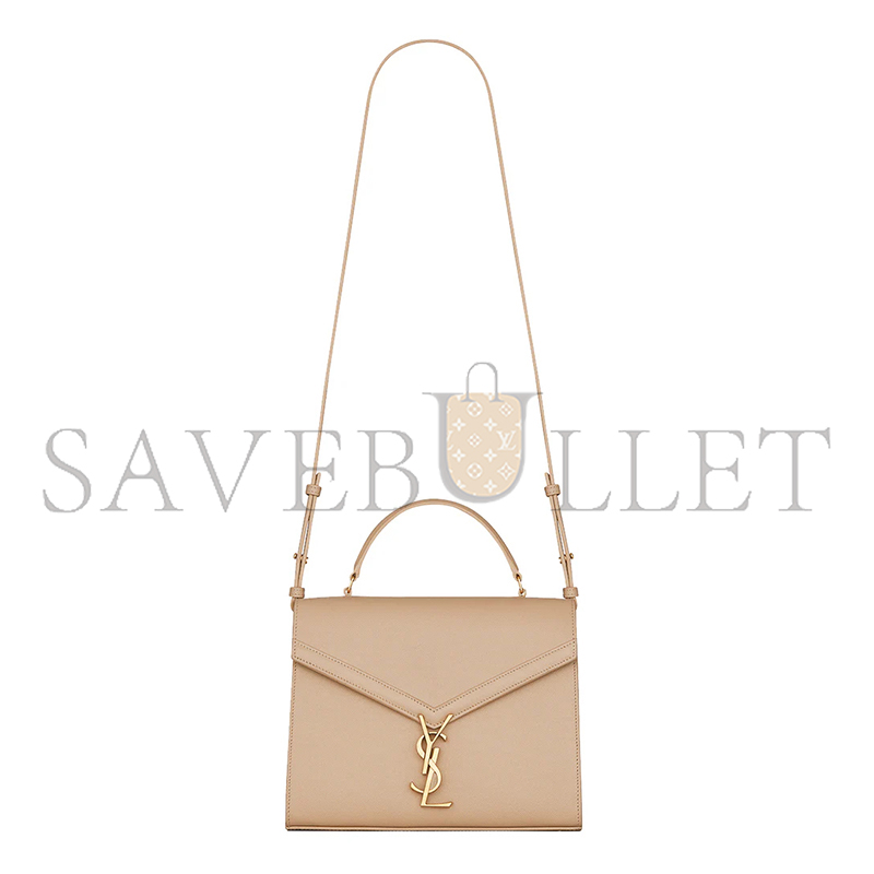 YSL CASSANDRA MEDIUM TOP HANDLE BAG IN GRAIN DE POUDRE EMBOSSED LEATHER 623931BOW0W2721 (24.5*20*11.5cm)