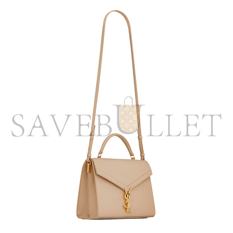 YSL CASSANDRA MEDIUM TOP HANDLE BAG IN GRAIN DE POUDRE EMBOSSED LEATHER 623931BOW0W2721 (24.5*20*11.5cm)