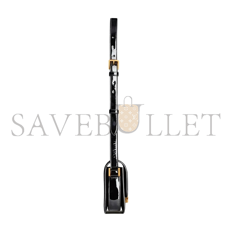 YSL SOLFERINO SMALL SATCHEL IN LACQUERED PATENT LEATHER 634306BMIIW1000 (18.5*14*6cm)