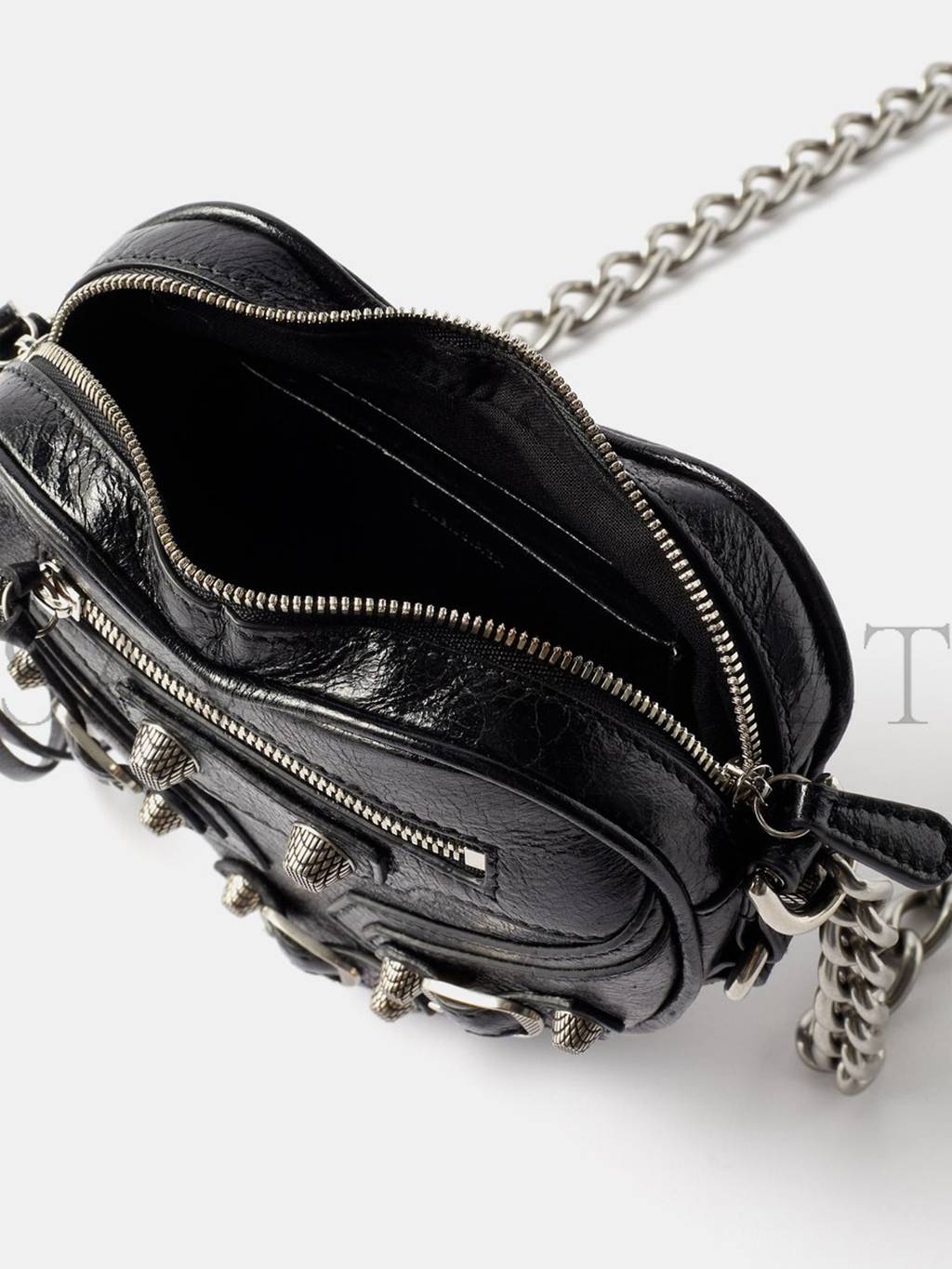 BALENCIAGA BLACK LE CAGOLE MINI LEATHER CROSS-BODY BAG  MATCHESFASHION US (15.2*13.9*5cm)