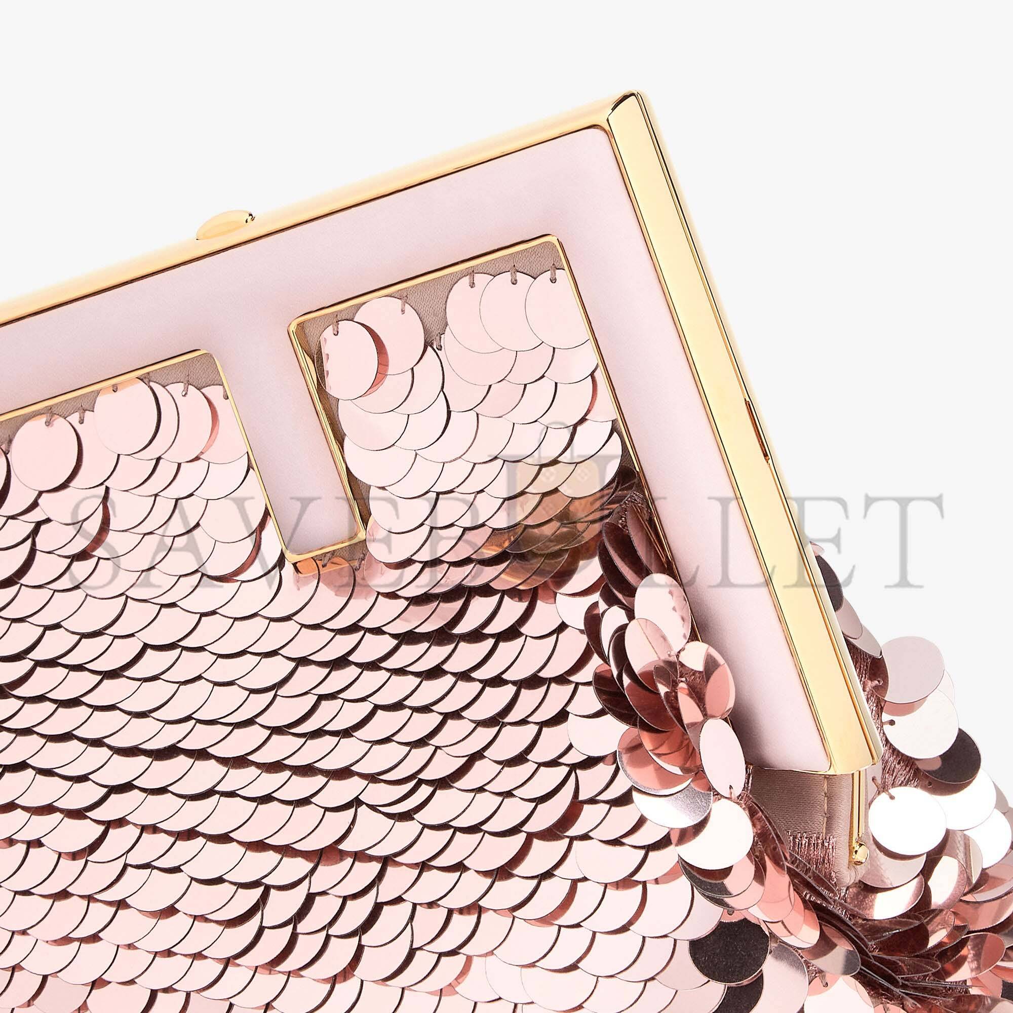 FENDI FIRST SMALL - PINK SEQUINNED BAG 8BP129AJS4F1HMD (26*18*9.5cm)