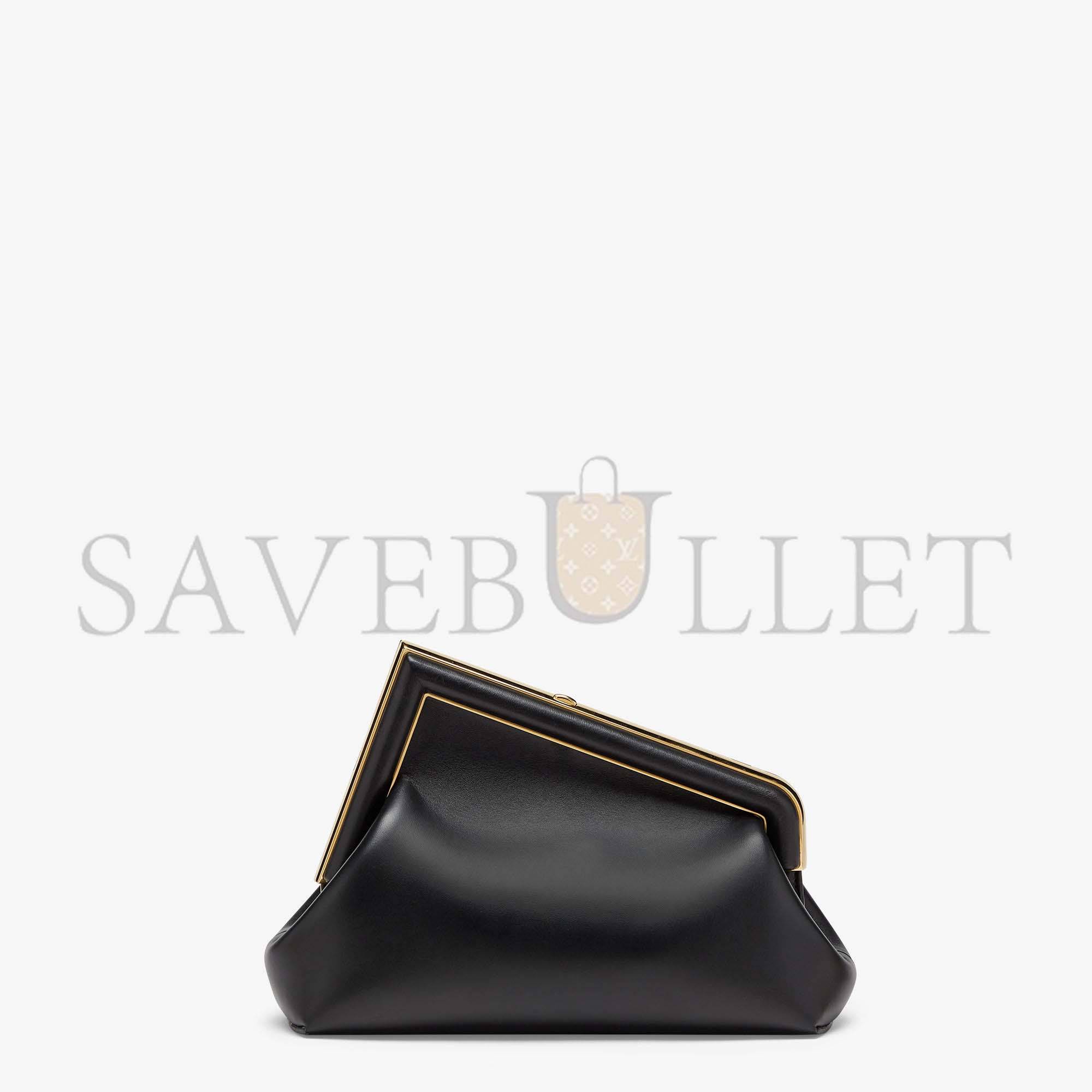 FENDI FIRST SMALL - BLACK LEATHER BAG 8BP129ABVEF0KUR (26*18*9.5cm)