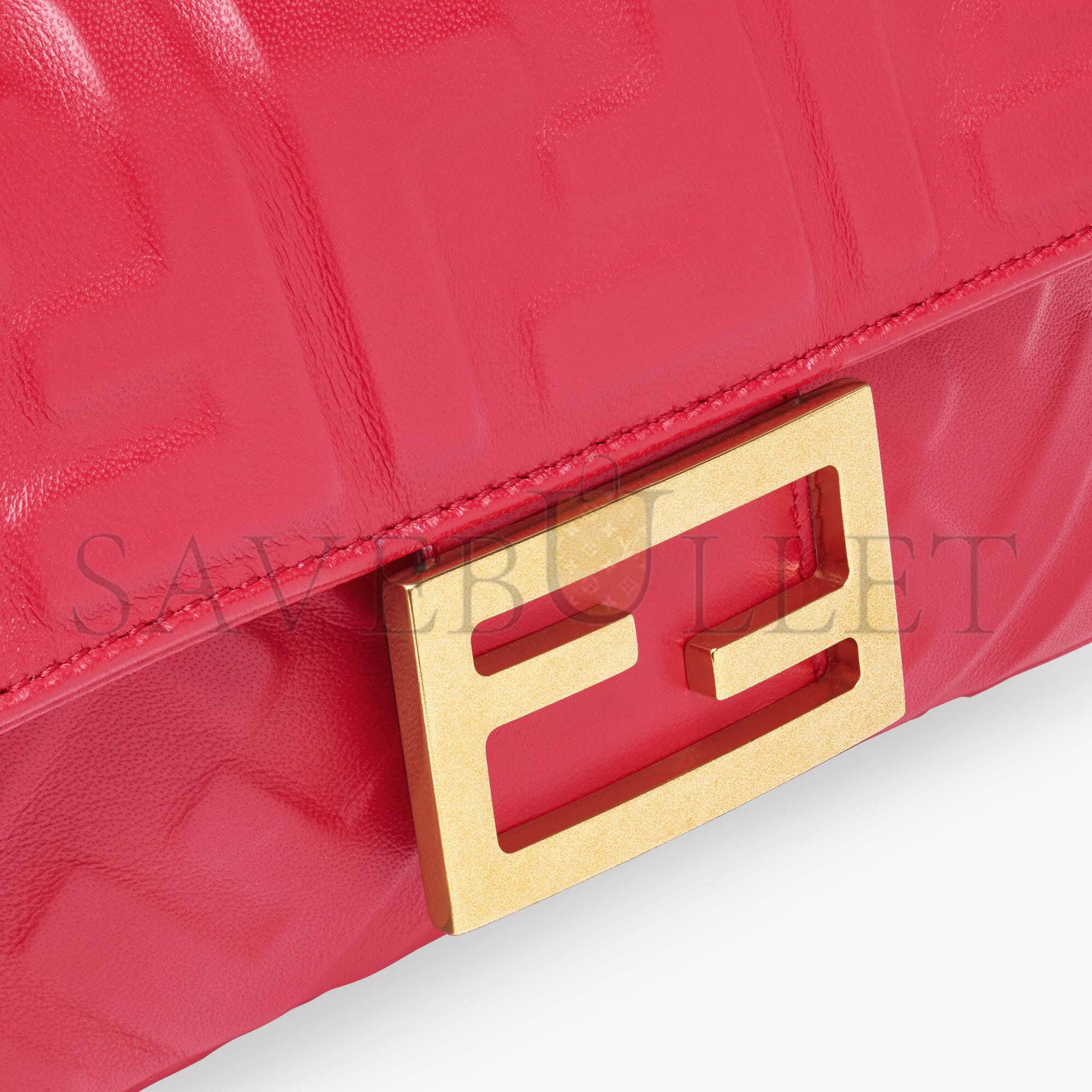 FENDI BAGUETTE MINI - RED FF NAPPA LEATHER BAG 8BS017A72VF1844 (19*11.5*4cm)