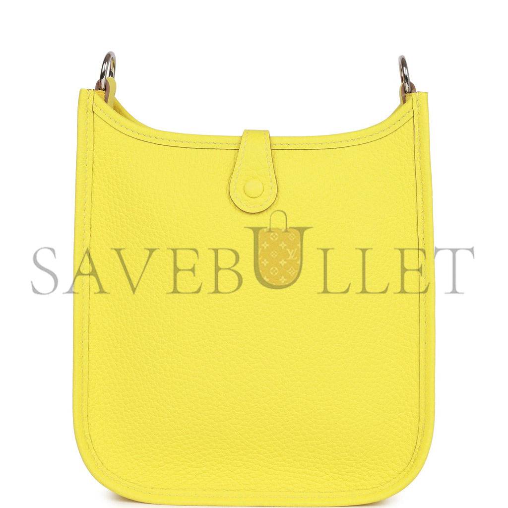 HERMES EVELYNE TPM LIME CLEMENCE PALLADIUM HARDWARE (17cm)