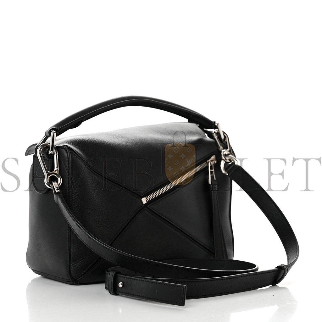 LOEWE CALFSKIN MEDIUM PUZZLE BAG BLACK (24*16.5*10.5cm)