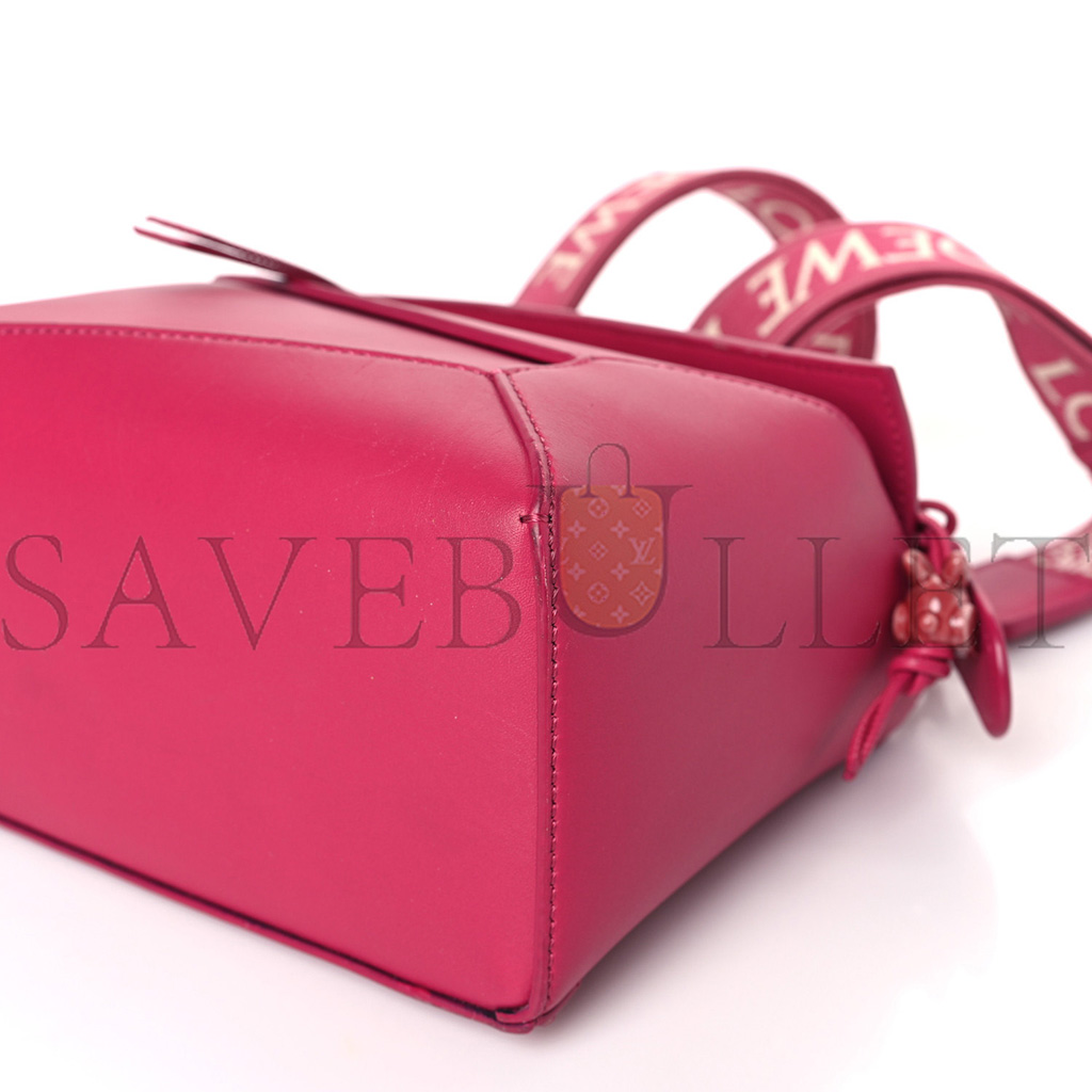 LOEWE SATIN CALFSKIN MONOCHROME SMALL PUZZLE EDGE BAG RUBY RED GLAZE (24*16.5*10.5cm)