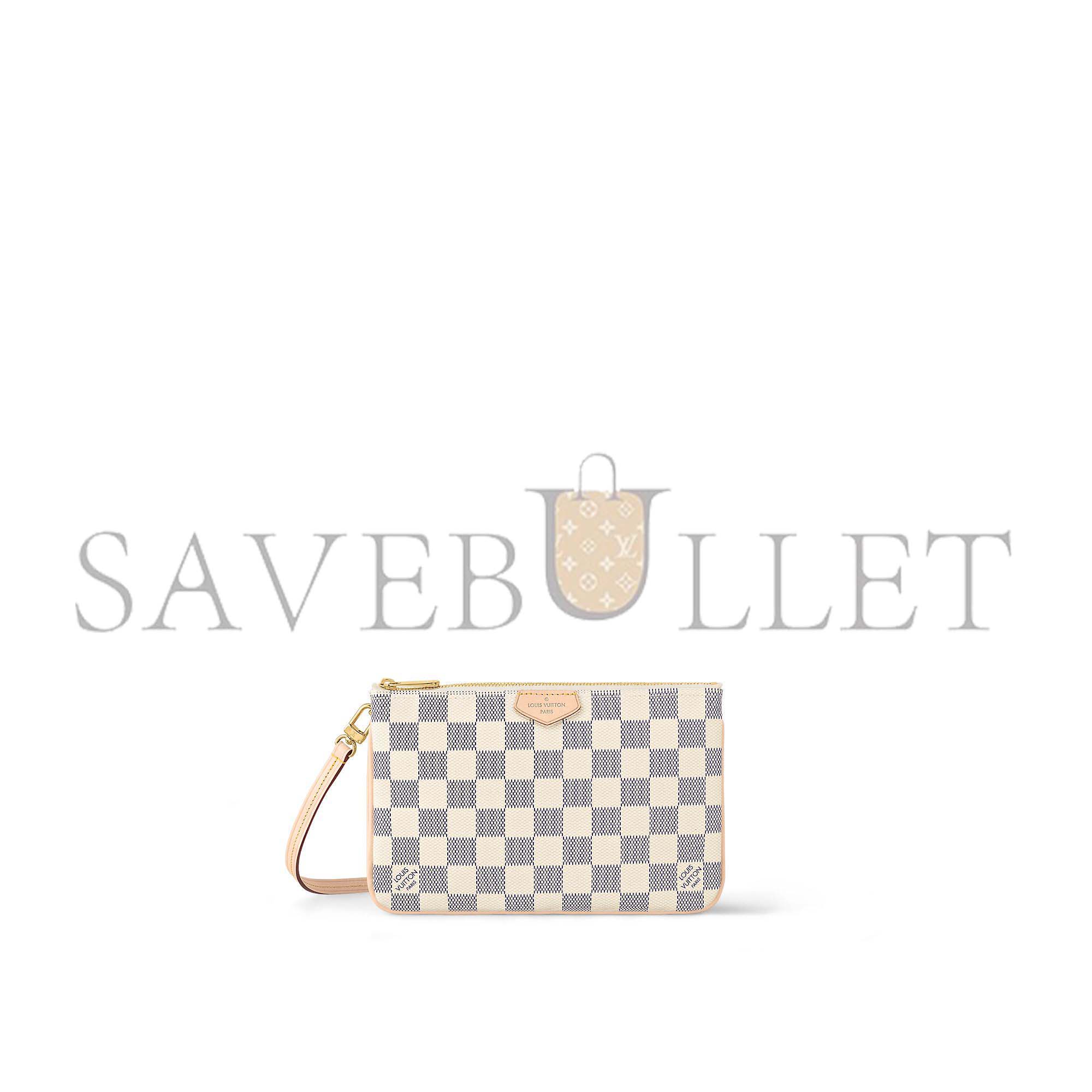 LOUIS VUITTON DOUBLE ZIP POCHETTE N60460 (20*12.5*3cm)