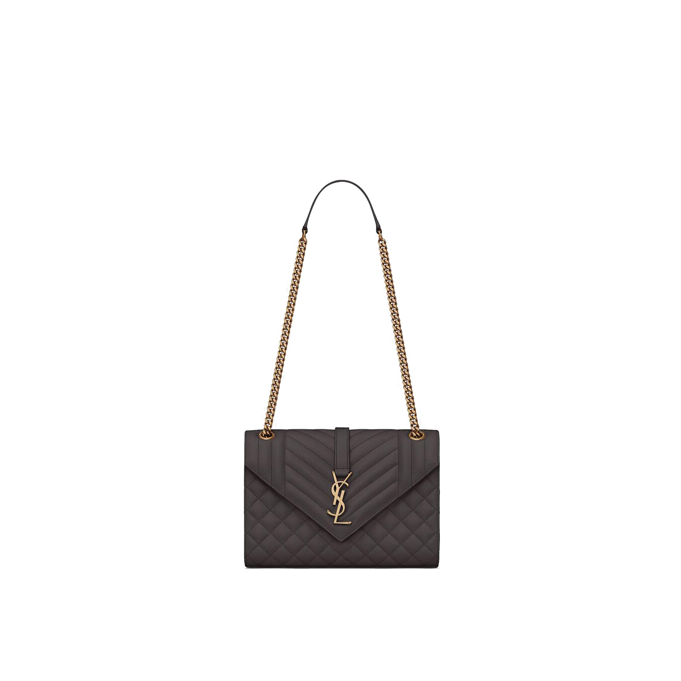 YSL ENVELOPE MEDIUM CHAIN BAG IN MIX MATELASSÉ GRAIN DE POUDRE EMBOSSED LEATHER 600185BOW971112 (24*17.5*6cm) YSL ENVELOPE MEDIUM CHAIN BAG IN MIX MATELASSÉ GRAIN DE POUDRE EMBOSSED LEATHER 600185BOW971112 (24*17.5*6cm)