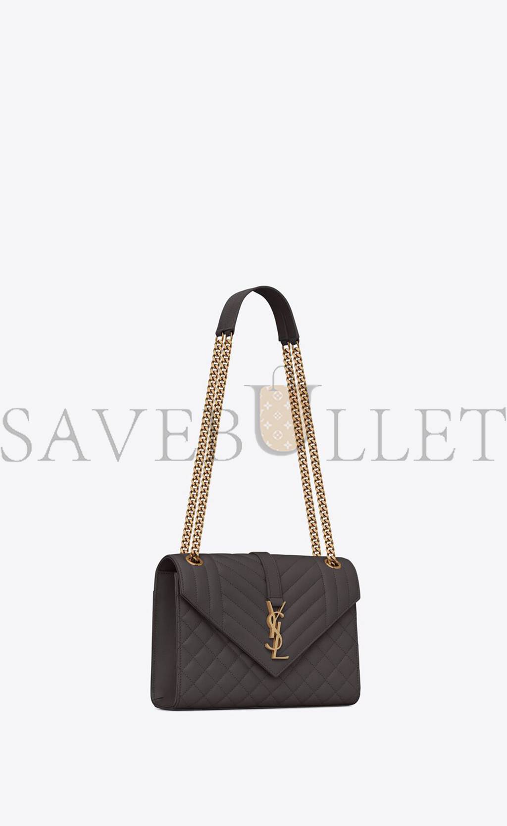 YSL ENVELOPE MEDIUM CHAIN BAG IN MIX MATELASSÉ GRAIN DE POUDRE EMBOSSED LEATHER 600185BOW971112 (24*17.5*6cm) YSL ENVELOPE MEDIUM CHAIN BAG IN MIX MATELASSÉ GRAIN DE POUDRE EMBOSSED LEATHER 600185BOW971112 (24*17.5*6cm)