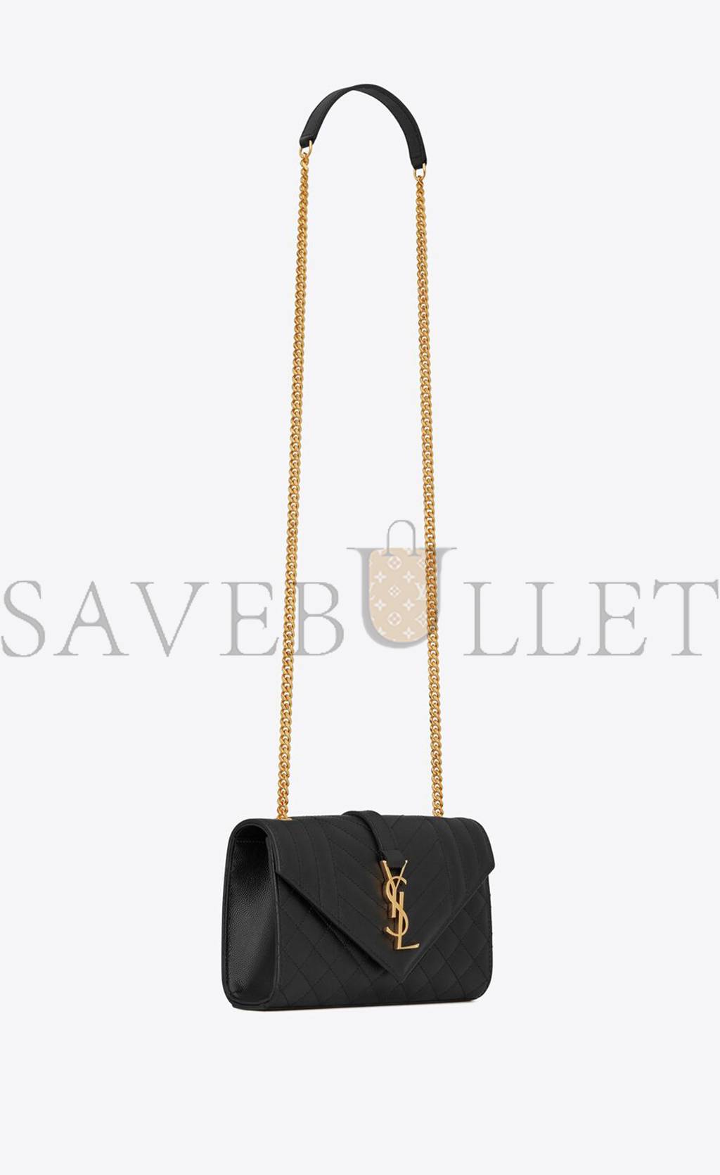YSL ENVELOPE SMALL BAG IN MIX MATELASSÉ GRAIN DE POUDRE EMBOSSED LEAT 600195BOW911000 (21*13*6cm) YSL ENVELOPE SMALL BAG IN MIX MATELASSÉ GRAIN DE POUDRE EMBOSSED LEAT 600195BOW911000 (21*13*6cm)