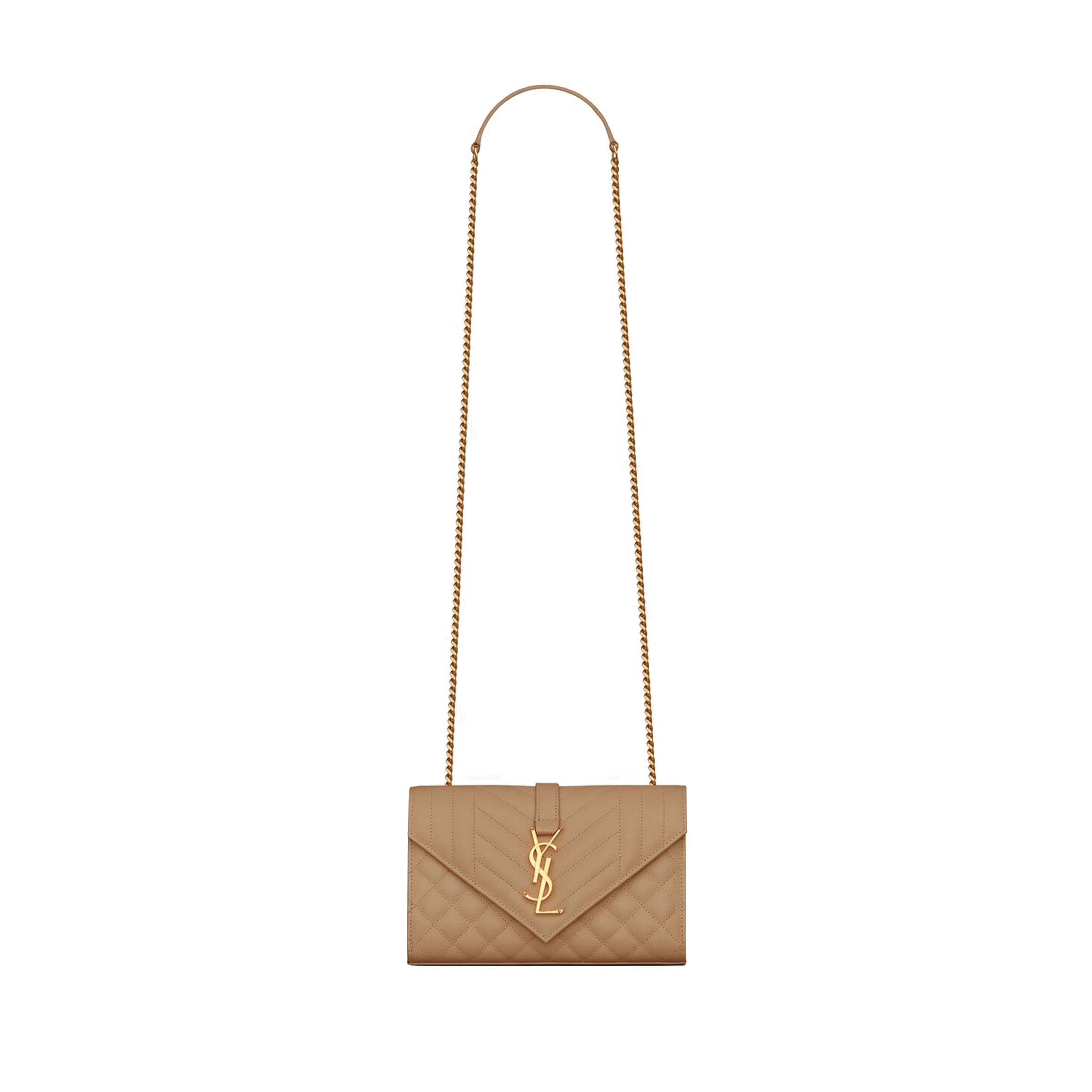 YSL ENVELOPE SMALL BAG IN MIX MATELASSÉ GRAIN DE POUDRE EMBOSSED LEATHER 600195BOW912346 (21*13*6cm) YSL ENVELOPE SMALL BAG IN MIX MATELASSÉ GRAIN DE POUDRE EMBOSSED LEATHER 600195BOW912346 (21*13*6cm)
