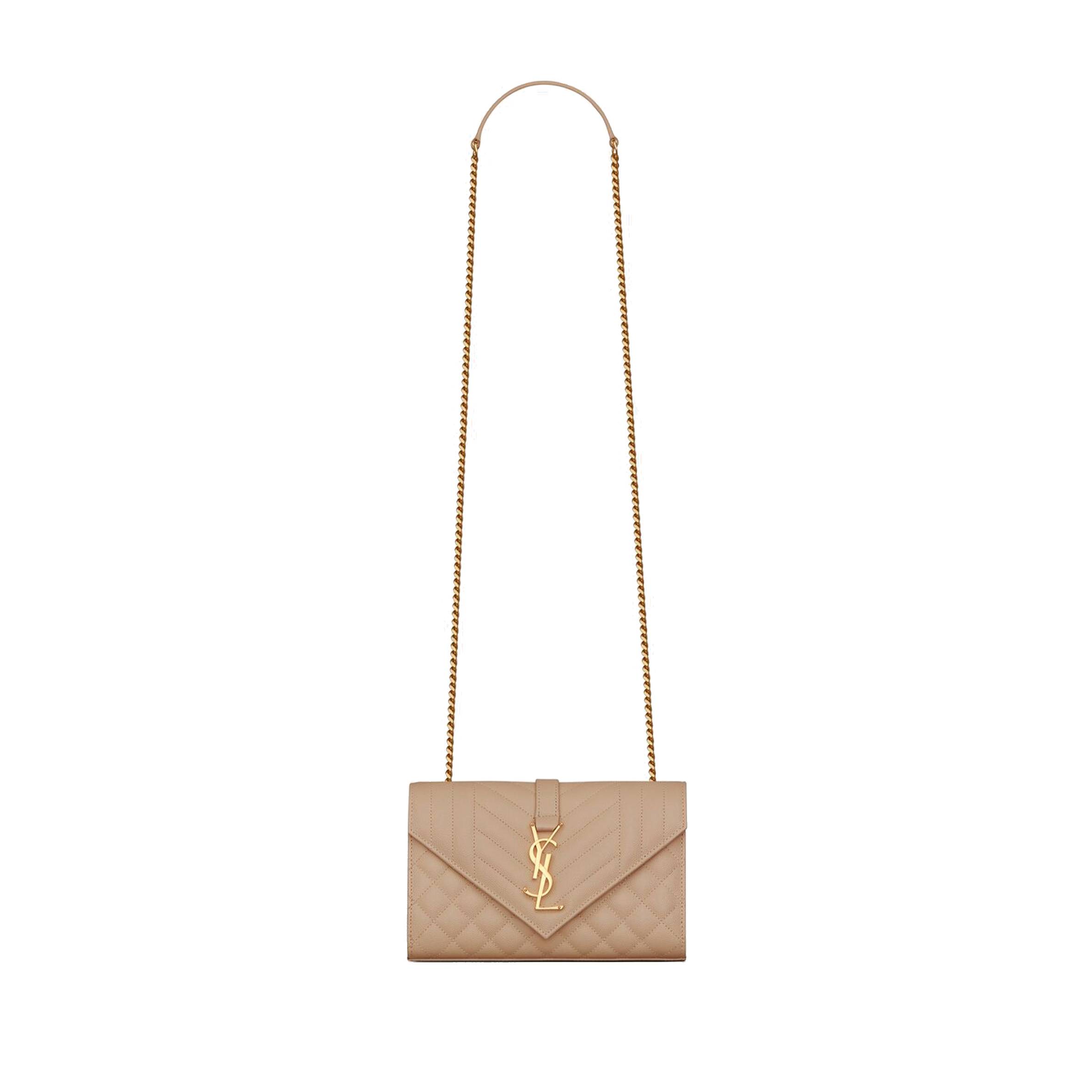 YSL ENVELOPE SMALL BAG IN MIX MATELASSÉ GRAIN DE POUDRE EMBOSSED LEATHER 600195BOW912721 (21*13*6cm) YSL ENVELOPE SMALL BAG IN MIX MATELASSÉ GRAIN DE POUDRE EMBOSSED LEATHER 600195BOW912721 (21*13*6cm)