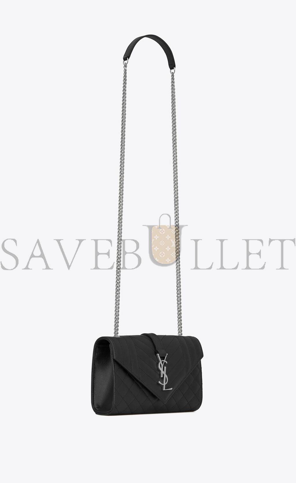 YSL ENVELOPE SMALL BAG IN MIX MATELASSÉ GRAIN DE POUDRE EMBOSSED LEATHER 600195BOW921000 (21*13*6cm) YSL ENVELOPE SMALL BAG IN MIX MATELASSÉ GRAIN DE POUDRE EMBOSSED LEATHER 600195BOW921000 (21*13*6cm)