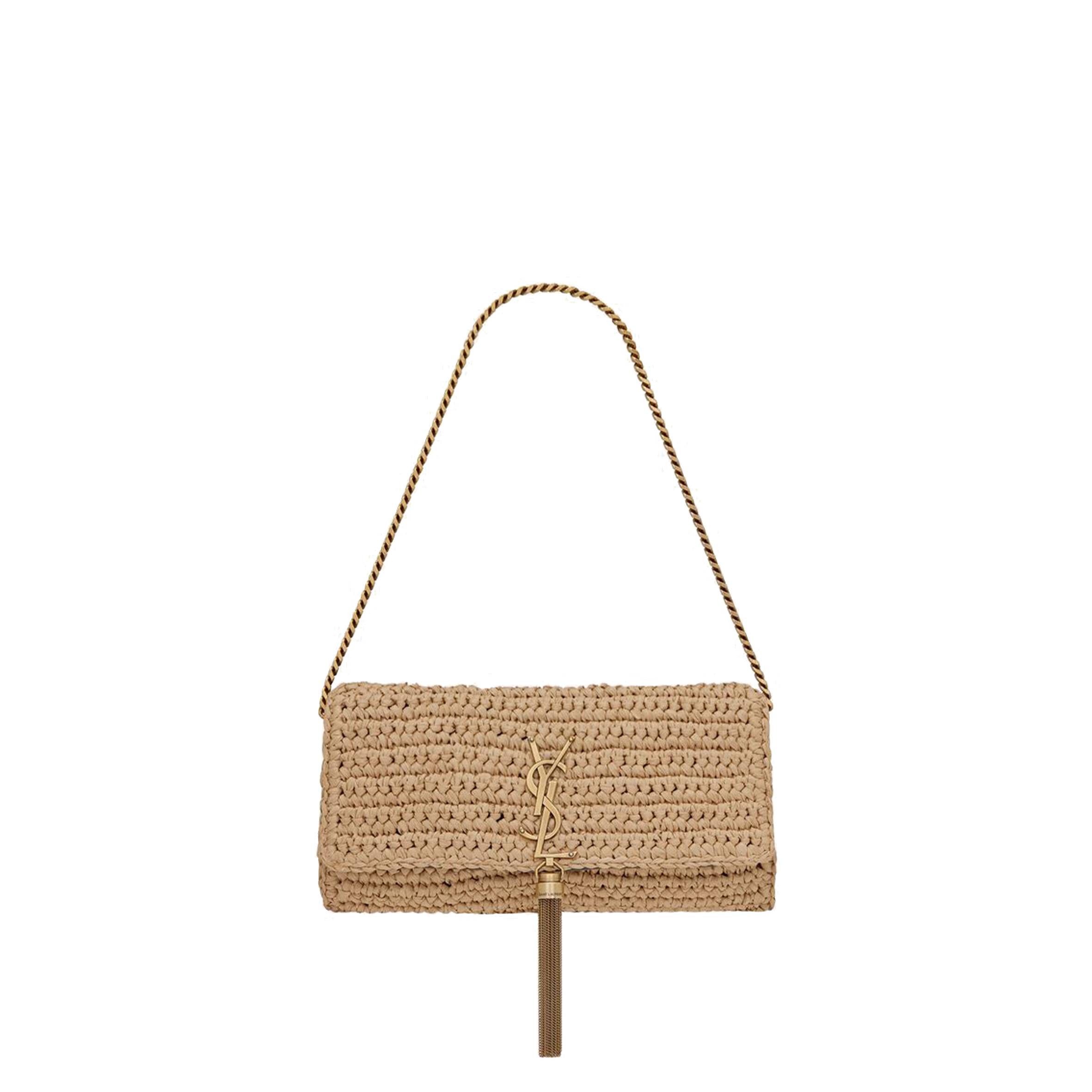 YSL KATE 99 CHAIN BAG WITH TASSEL IN RAFFIA 604276GG6AW7072 (26*13.5*4.5cm) YSL KATE 99 CHAIN BAG WITH TASSEL IN RAFFIA 604276GG6AW7072 (26*13.5*4.5cm)