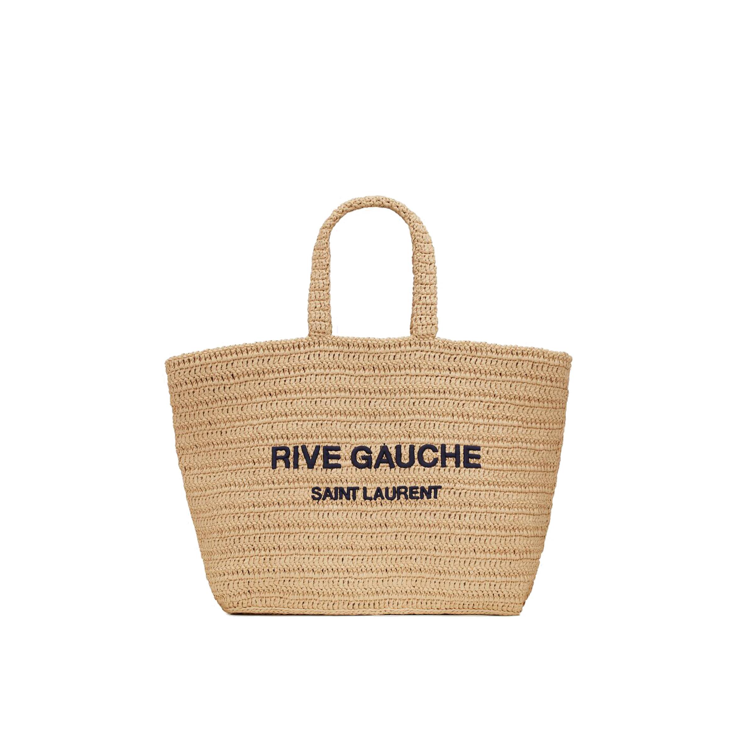 YSL RIVE GAUCHE SUPPLE TOTE BAG IN RAFFIA CROCHET 688864GAAA12086 (38*35*14.5cm)