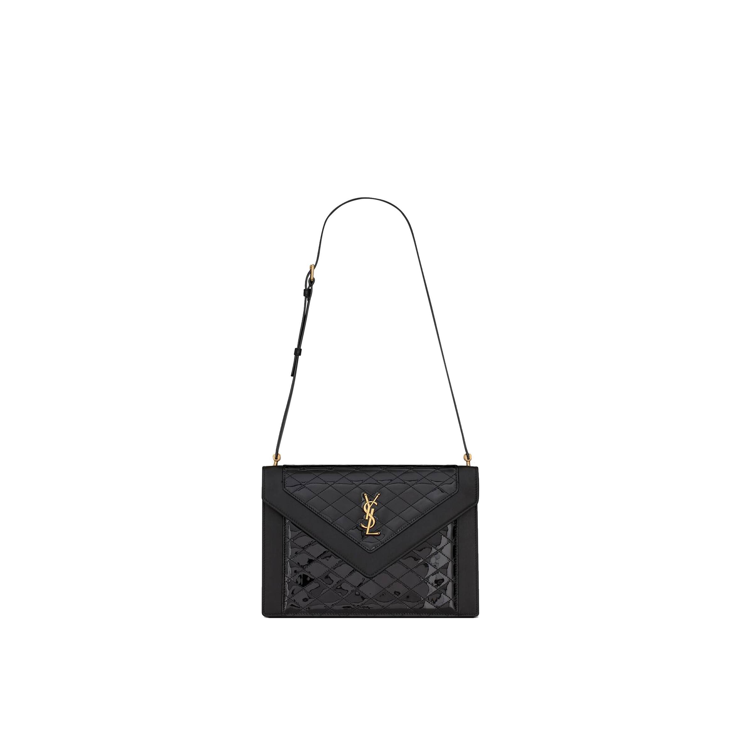 YSL GABY SATCHEL IN QUILTED LACQUERED LEATHER AND SMOOTH LEATHER 695503BMII71000 (26*18*5cm) YSL GABY SATCHEL IN QUILTED LACQUERED LEATHER AND SMOOTH LEATHER 695503BMII71000 (26*18*5cm)