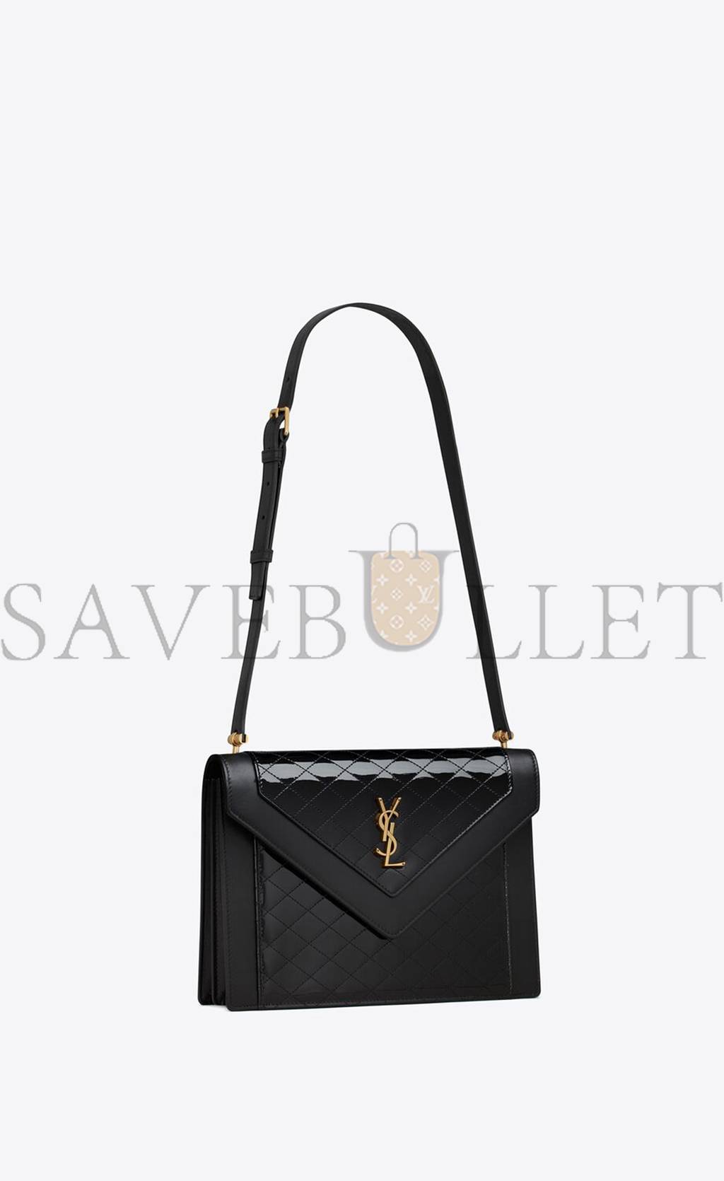 YSL GABY SATCHEL IN QUILTED LACQUERED LEATHER AND SMOOTH LEATHER 695503BMII71000 (26*18*5cm) YSL GABY SATCHEL IN QUILTED LACQUERED LEATHER AND SMOOTH LEATHER 695503BMII71000 (26*18*5cm)