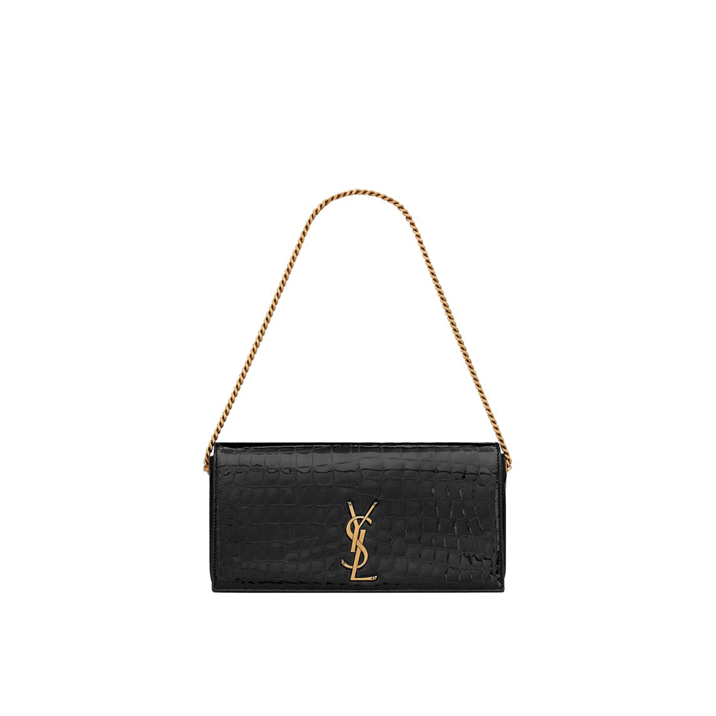 YSL KATE 99 CHAIN BAG IN ALLIGATOR-EMBOSSED LEATHER 72366015F0W1000 (26*13.5*4.5cm) YSL KATE 99 CHAIN BAG IN ALLIGATOR-EMBOSSED LEATHER 72366015F0W1000 (26*13.5*4.5cm)