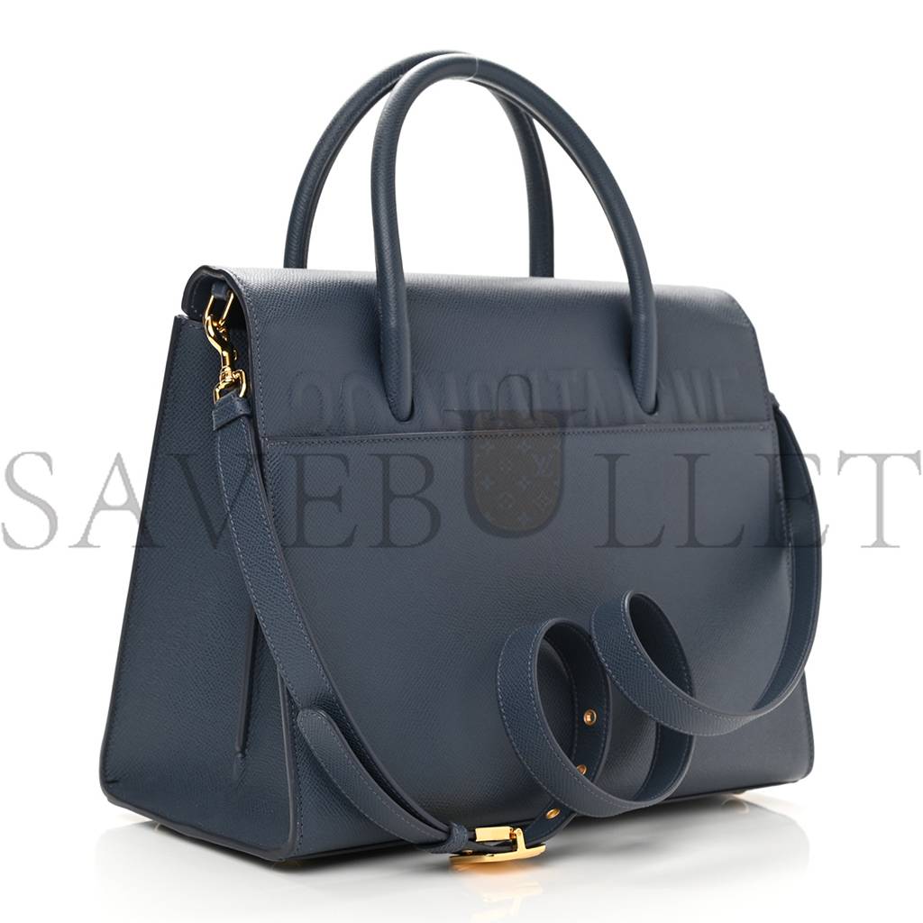 DIOR GRAINED CALFSKIN LARGE ST. HONORE TOTE BLUE (30*21*12.1cm)