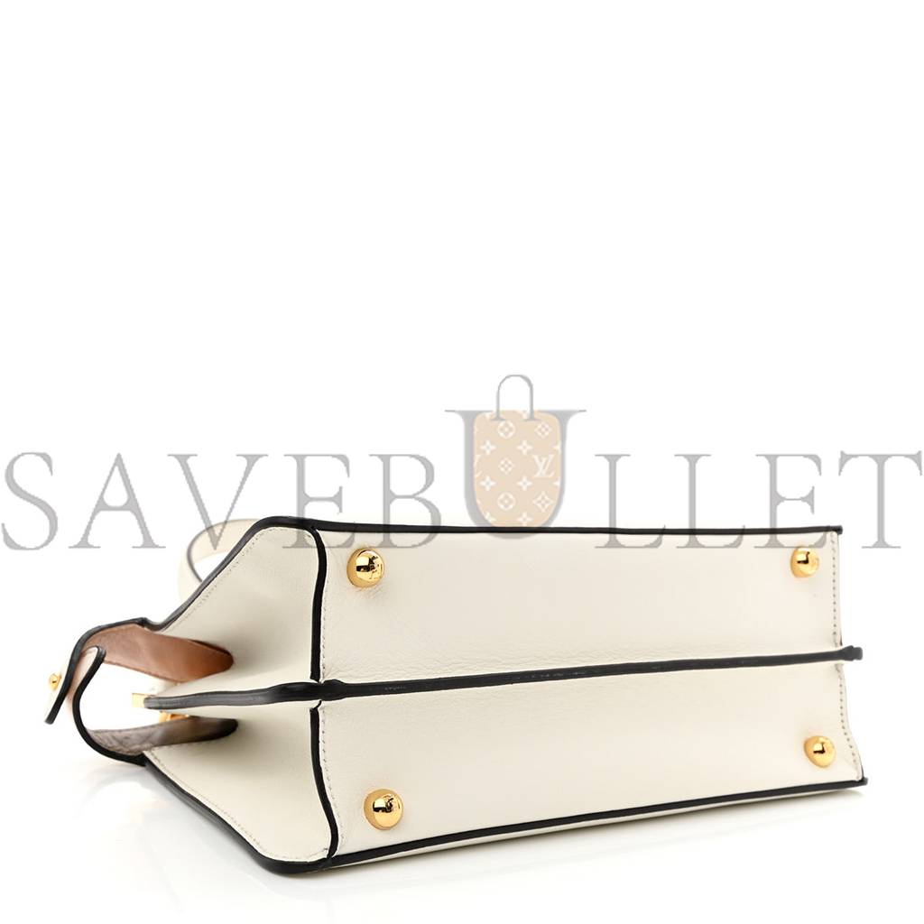 FENDI SHINY NAPPA PETITE PEEKABOO I SEE U SATCHEL WHITE (27*21*10cm)