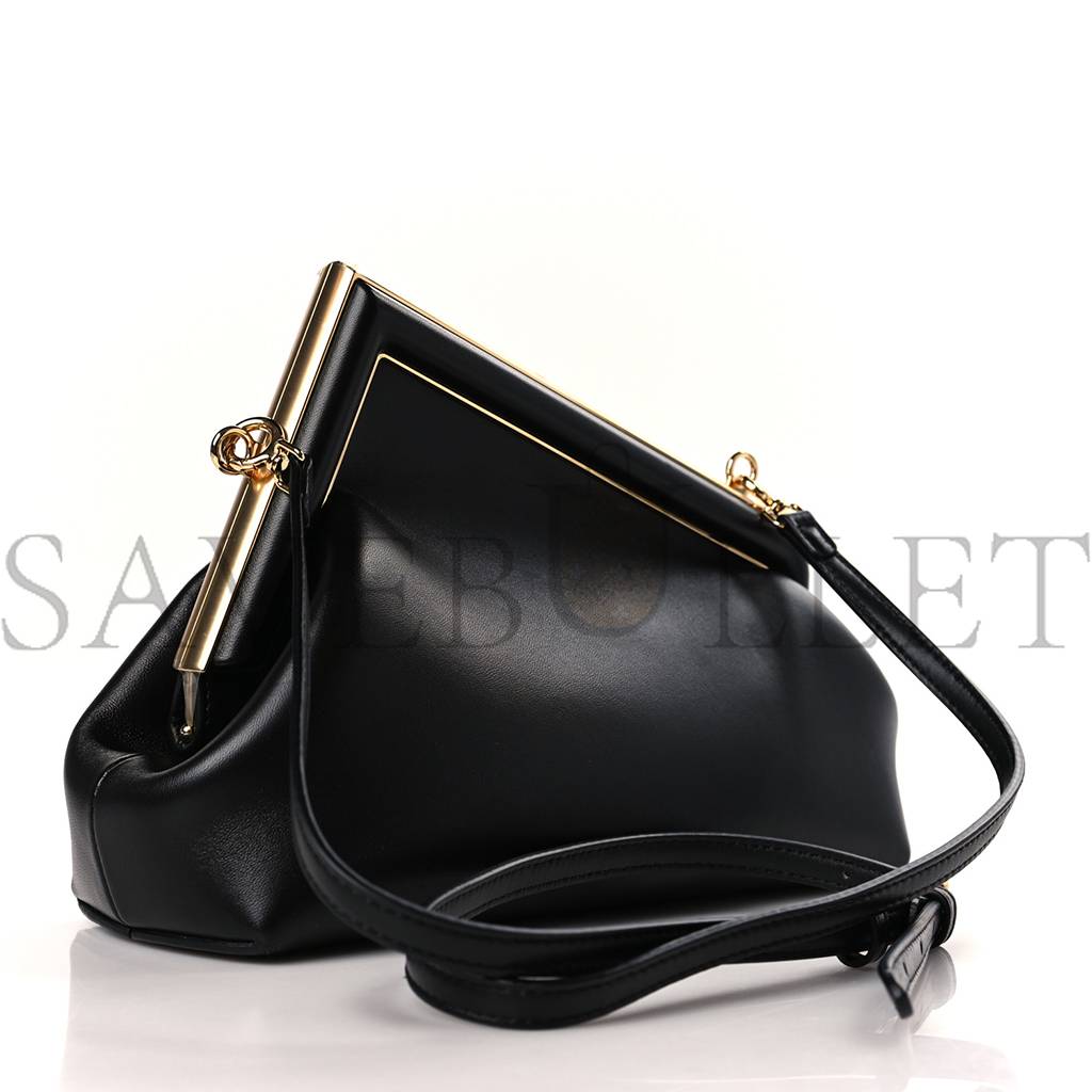 FENDI SHINY NAPPA SMALL FENDI FIRST BLACK (26*18*9.5cm)